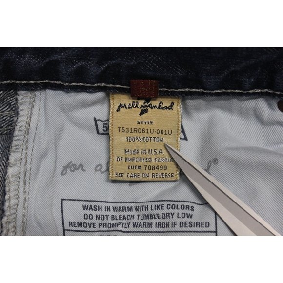 7 For All Mankind men's A-Pocket wide straight leg button‎ fly jeans 33 x 28 - Picture 8 of 13